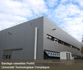 Bardage cassettes Profilit - Université Technologique Compiègne 